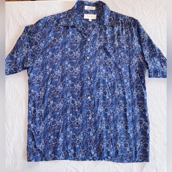 Axis 100% Silk Mens Shirt Size M/M - Picture 2 of 4